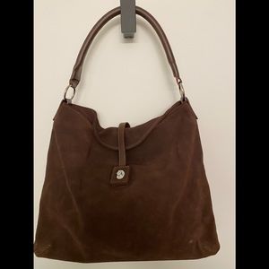 Spinneybeck Brown Suede leather hobo bag. New!